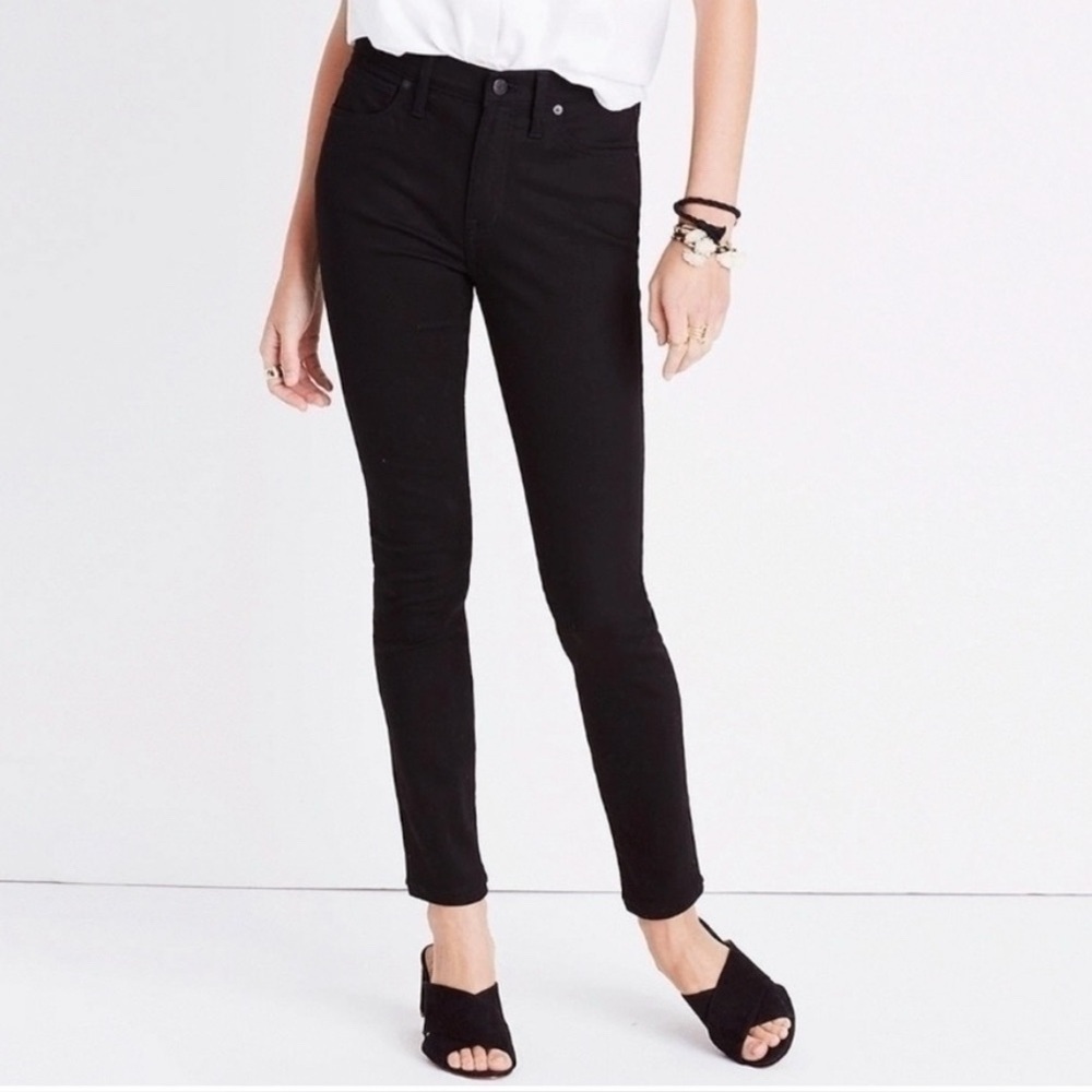 MADEWELL BLACK 9” HIGH RISE SKINNY JEANS WOMENS SZ 27